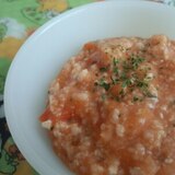 鶏肉と人参のトマトソースオートミール☆離乳食